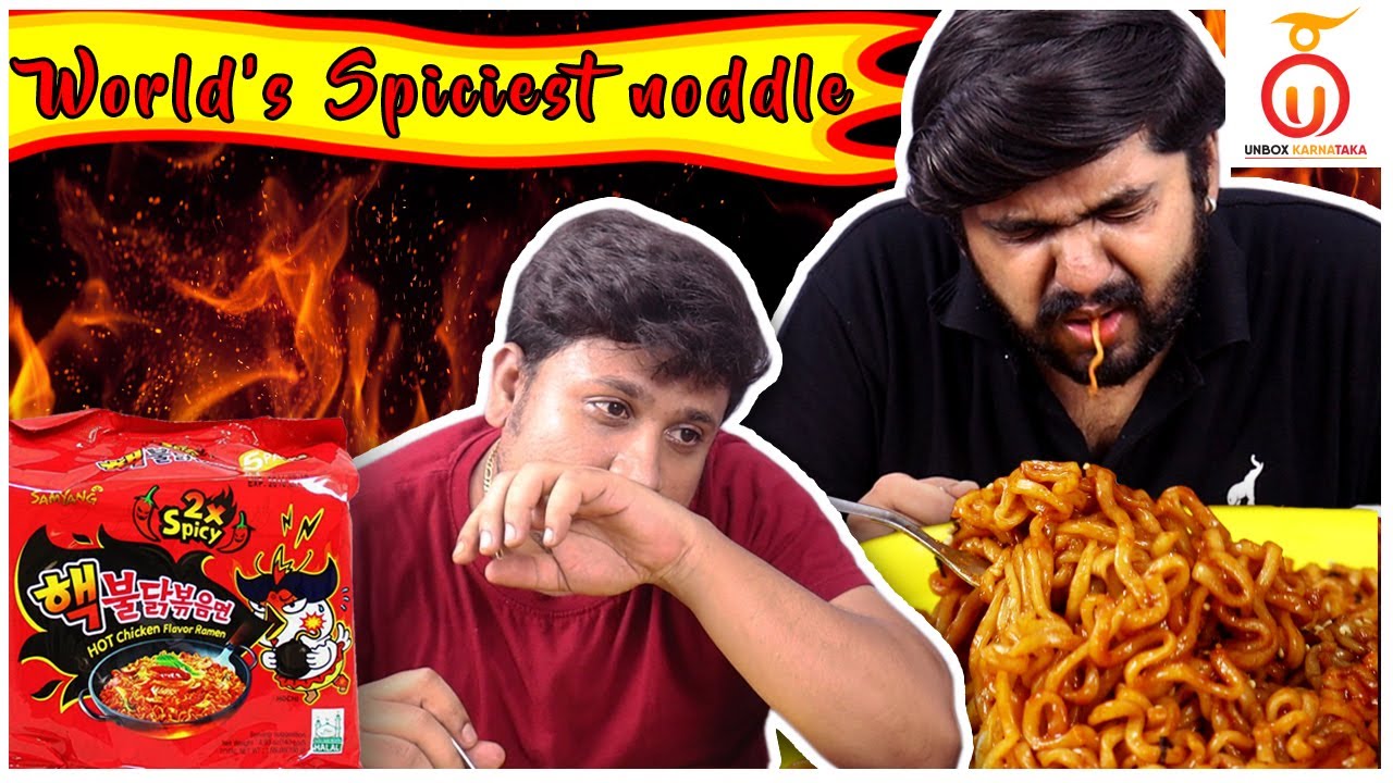 ⁣Spicy Noodles Challenge 🔥 Kannada | 2x Extreme Spicy | Unbox Karnataka