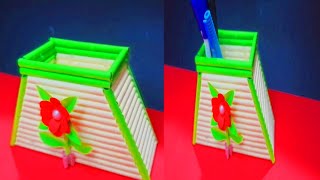 Paper Hexagonal Pen Pencil Holder Tutorial Diy Pen Holder Pencil Holder Pen Stand