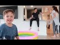 SURPRISING SON WITH AN INDOOR POOL!! (with ORBEEZ)