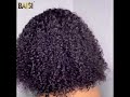 Baisi hair fr coupe chinoise sans lace perruque bob deep wave 12 pouce avec frange