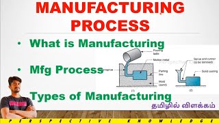 What is manufacturing process in tamil | manufacturing explanation tamil | types of manufacturing