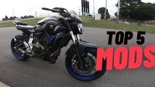 Top 5 Mods to make your Yamaha FZ07 Look Better !!