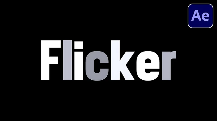 Flicker Text Animation in After Effects
