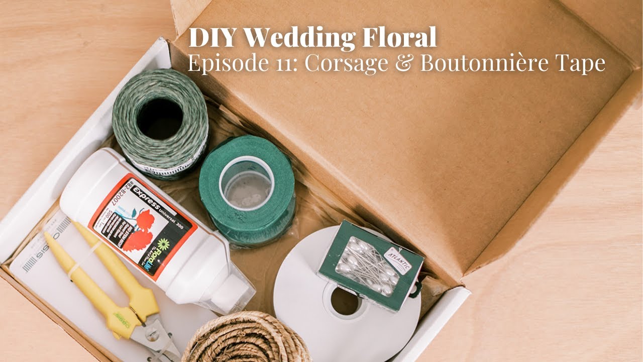 DIY Wedding Floral Episode 11 Corsage & Boutonnière Tape YouTube