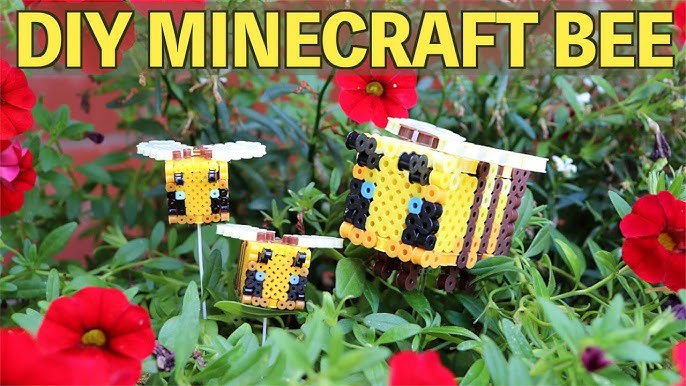 Minecraft Axolotl in Bucket Magnet Set -   Easy perler beads ideas,  Melty bead patterns, Pearl beads pattern