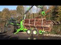Botex gr12 drive forestry trailer with 573 timber loader  jas p wilson