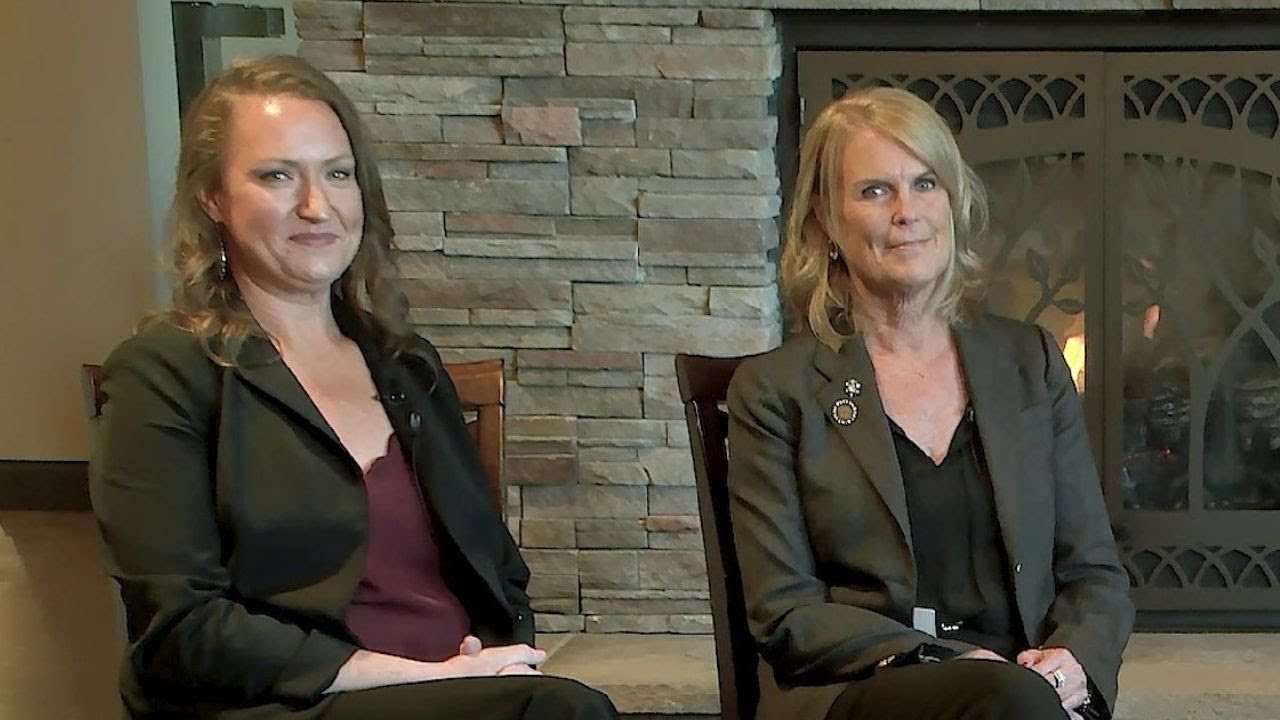 Screenshot of video featuring Tracy Craig, clinical manager of patient care, and Diane Keating, CEO.