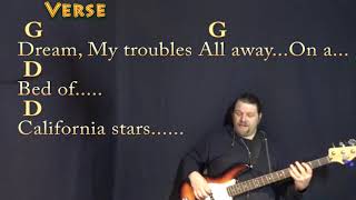 California Stars (Wilco) Bass Guitar Cover Lesson in G with Chords/Lyrics