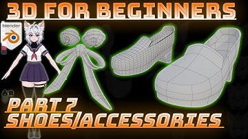 Free 3D Character Course Create Filian or Your Own OC Beginner Tutorial part 7 shoes/accessories