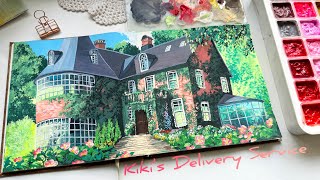 Kiki’s Delivery Service Gouache Painting 🎐 | Studio Ghibli  | Paint With Me
