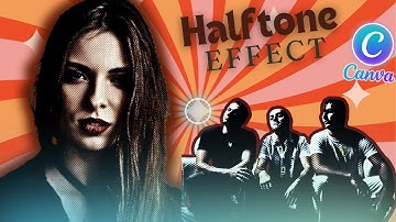 Create a Dotted Halftone Effect in Canva | Retro Effects To Image in Canva | Canva Tutorial