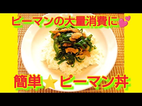 ★レシピ動画★ピーマンの大量消費に☆簡単♪ピーマン丼★【hirokoh(ひろこぉ)のおだいどこ】