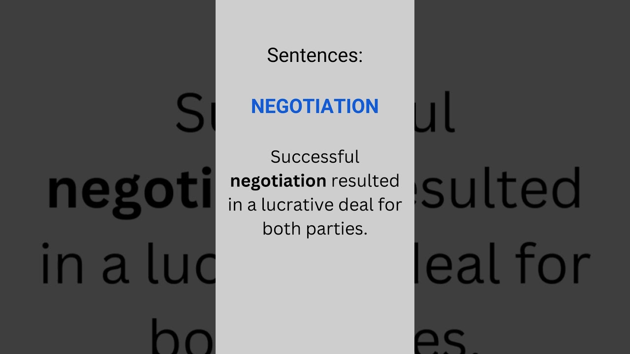 Negotiation | Learn Basic Business Terms