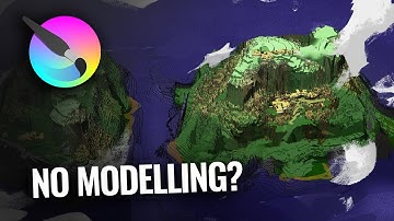 Creating 3D Landscape Scenes All Inside Krita: Extrusion/Elevation Tutorial (Brushes Included)