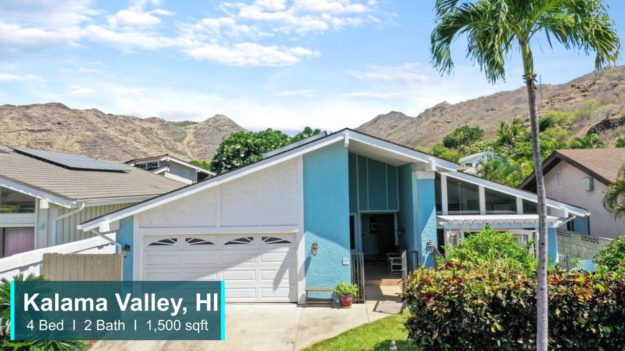 Real Estate Video Tour Kalama Valley, Honolulu, HI 4 Bed 2 Bath