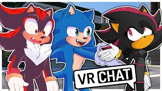 Movie Sonic and Movie Shadow Meet Shadina In VR CHAT!!