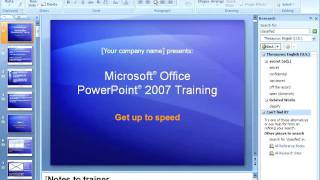 PowerPoint 2007 - Working with Speaker Notes