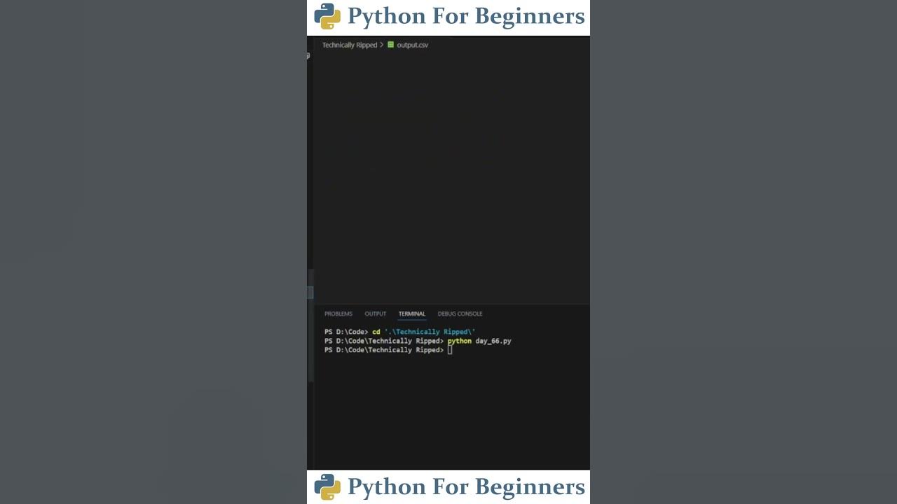 How To Export To CVS Using Pandas | Python For Beginners - YouTube