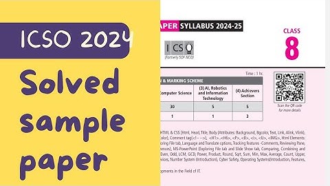 class 8 ICSO sample paper 2024/ class 8 computer science Olympiad sample paper 2024/icso class8 2024