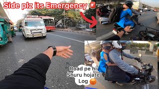 Ambulance 🚑 Stuck in Delhi traffic | Emergency 🚨 part-II | Bike Vale ki sjaa Ambulance Ko mili😪