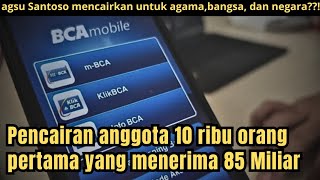 Disbursement for the first 10,000 members to receive 85 Billion