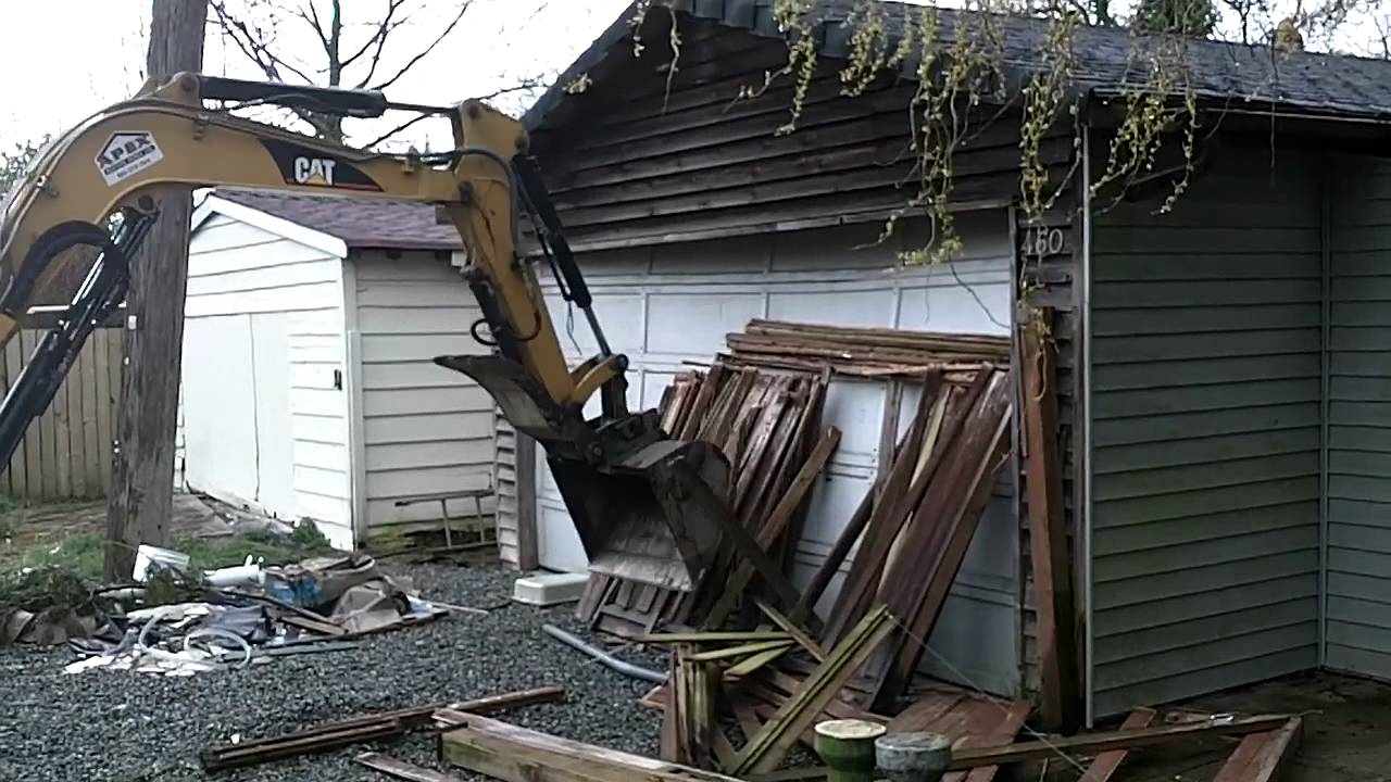 Garage Build Part 1 Demolishing The Old Garage Youtube