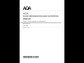 AQA GCSE Food PreparATIon And Nutrition Paper 1 2025 Mark Scheme