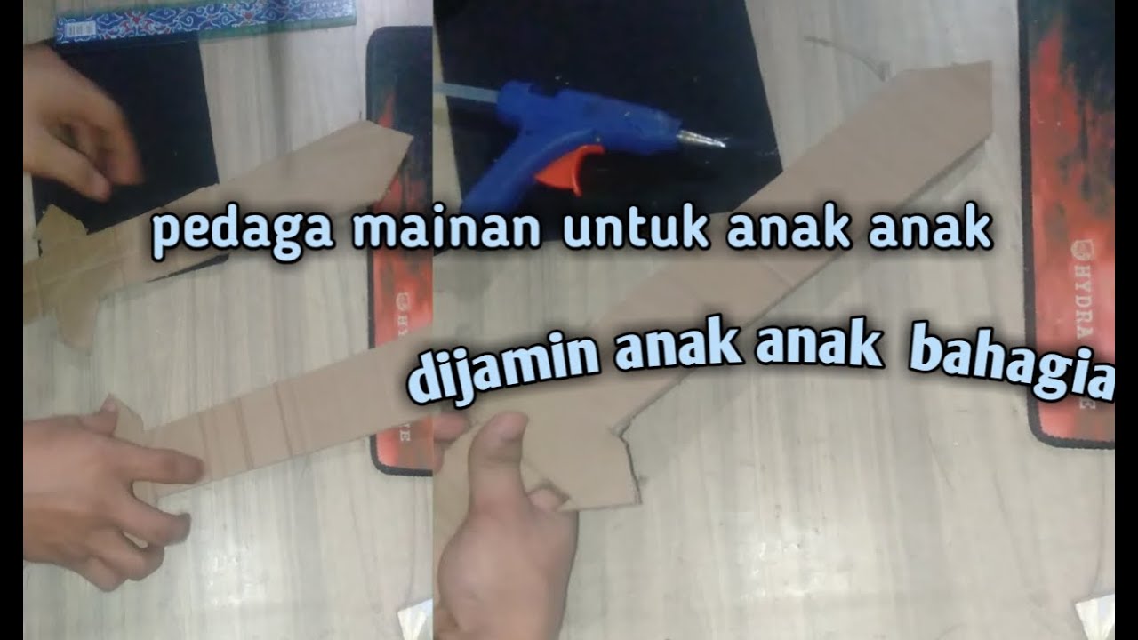 Pedang mainan  anak dari  kardus  YouTube