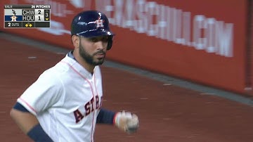 CWS@HOU: Gonzalez lays down a perfect squeeze bunt