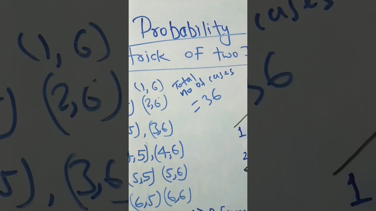 two dice sum shortcut trick YouTube