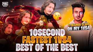 World record? Top Impossible 1vs4 in 10sec | Flash In The Conqueror Lobby | Pubg Mobile | How Brand