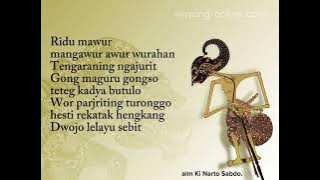 SULUK PELOG BARANG (Ridu mawur mangawur awur wurahan) alm Ki Narto Sabdo.