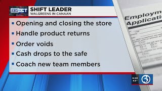JOBS FOR CT: Shift leader Update