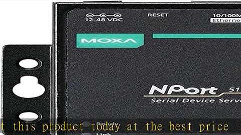 MOXA NPort 5110-1 Port Serial Device Server, 10/100 Ethernet, RS232, DB9 Male
