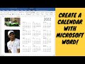 Creating a Calendar in Microsoft Word |  (2022)
