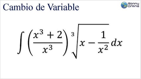 Integral Indefinida por Cambio de Variable #3
