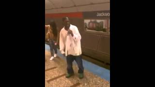Homeless man spits dope freestyle...SHARE