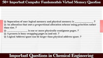 MCQ Questions Computer Fundamentals Virtual Memory with Answers