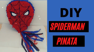 DIY Spiderman Pinata using Cereal Boxes