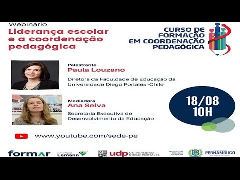 Webinário - Liderança escolar e a coordenação pedagógica