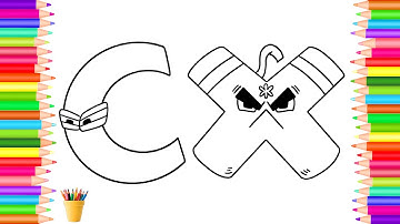 Alphabet Lore Coloring pages  How to color Alphabet Lore  DRAWING and COLORING PAGE