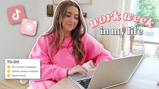 busy work week in my life! 💻 (as a full-time content creator) filming campaigns + behind the scenes