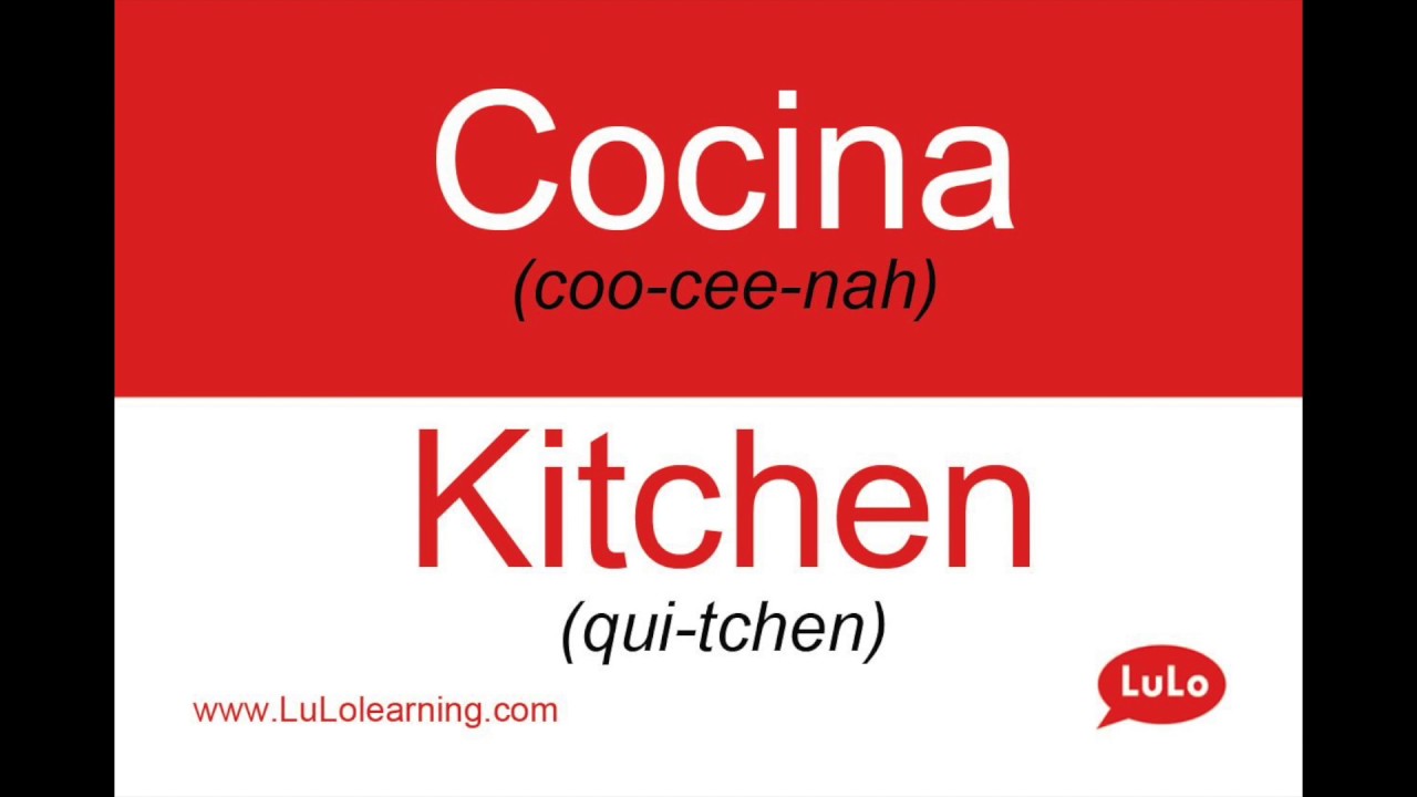 Cómo se dice Cocina en Inglés = How to say Kitchen in Spanish - YouTube