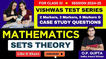Class 11 Sets - Vishwas Test Series by O.P. GUPTA | VTS-1 SOLUTION | Mathmission books by O.P. Gupta