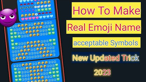 How To Make Own Name Acceptable Emoji  And Unique Symbols 2023 | Emoji Name Facebook account 2023