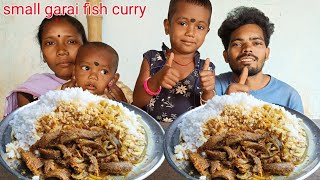 Small garai fish curry very tasty and rice eating | jh eating show