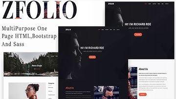 Zfolio | MultiPurpose One Page HTML And Sass Template | Themeforest Website Templates and Themes