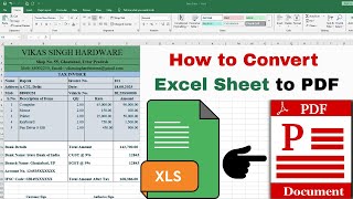 Excel to PDF Convert | How to convert Excel to PDF | Excel to pdf kaise karte hai?