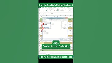 Căn Giữa Dữ Liệu Không Cần Gộp Ô - Center Across Selection No Merge in Excel - #exceltips