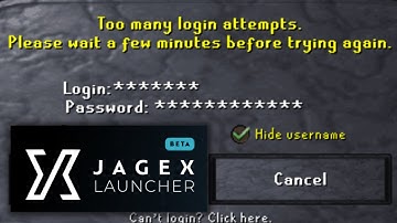 Too Many Login Attempts fix (Jagex Launcher)